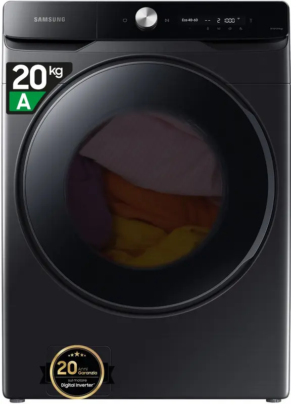 Samsung WF20DG8650BV wasmachine Voorlader 20 kg 1000 RPM Zwart