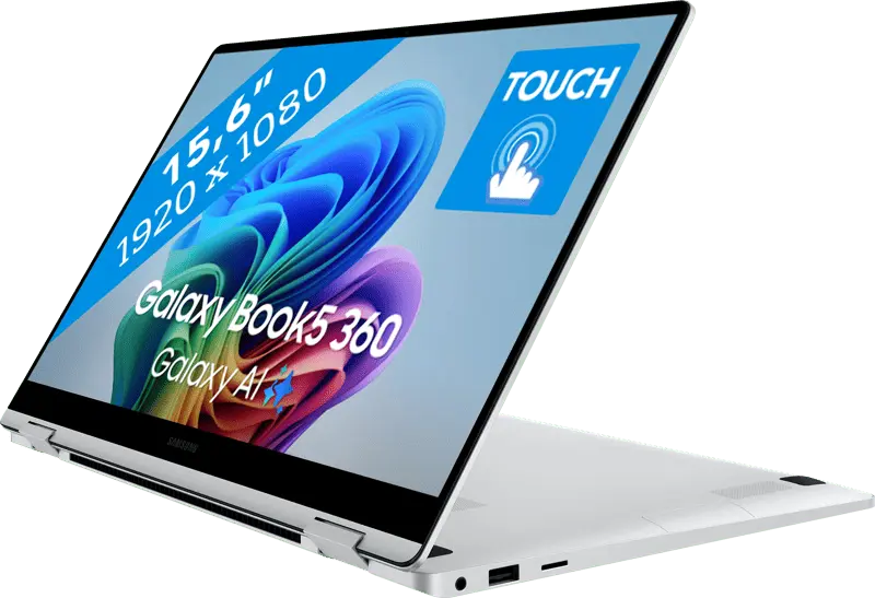 Samsung Galaxy Book5 360 2025 - Intel Core Ultra 5 226V - 15,6 inch - 16 GB / 512 GB - Zilver